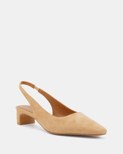 Nixed Camel Suede Leather Slingback & Wittner & Wittner Shoes