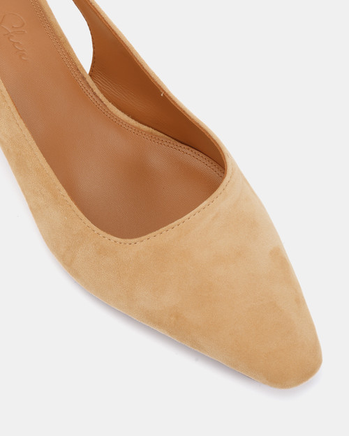 Nixed Camel Suede Leather Slingback & Wittner & Wittner Shoes