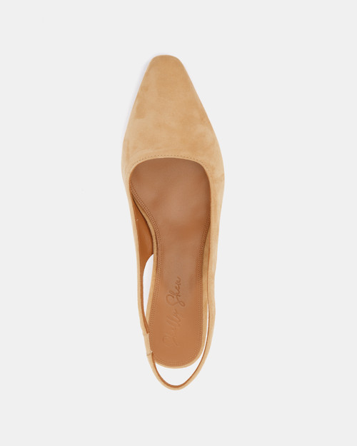Nixed Camel Suede Leather Slingback & Wittner & Wittner Shoes