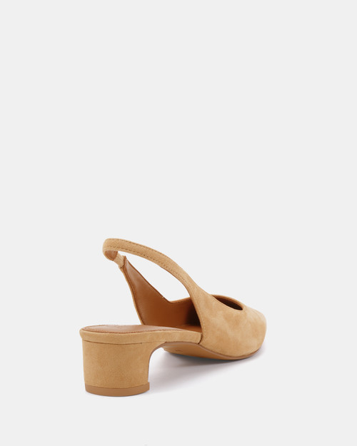 Nixed Camel Suede Leather Slingback & Wittner & Wittner Shoes