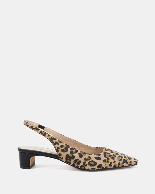 Nixed Leopard Print Leather Slingback & Wittner & Wittner Shoes