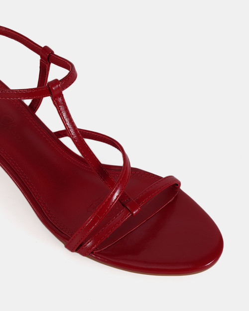 Nancy Red Leather Strappy Heel & Wittner & Wittner Shoes
