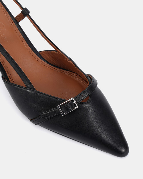 Nitre Black Leather Slingback & Wittner & Wittner Shoes