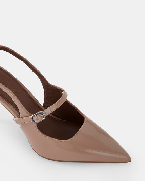 Milan Buff Patent Leather Heel & Wittner & Wittner Shoes