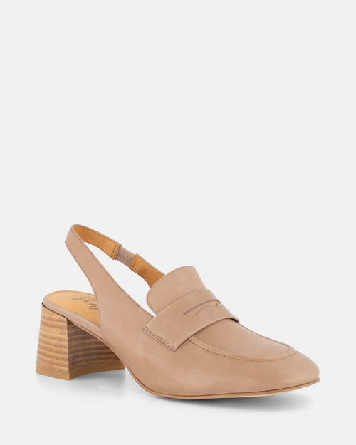 Meow Taupe Leather Slingback & Wittner & Wittner Shoes
