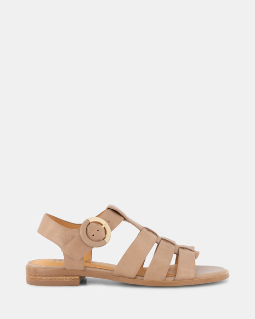 Merinda Taupe Leather Sandal