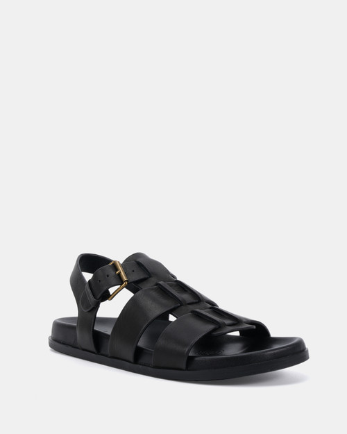 Aster Black Leather Sandal & Wittner & Wittner Shoes