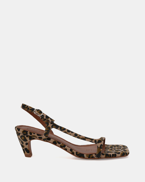 Narcisco Leopard Leather Heel