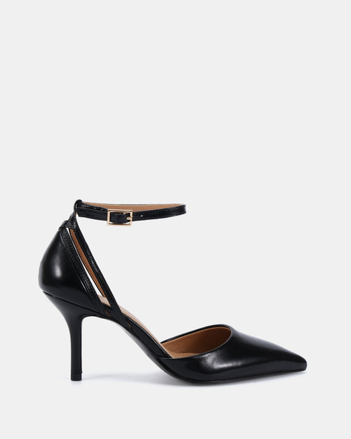 Maya Black Shiny Leather Heel & Wittner & Wittner Shoes