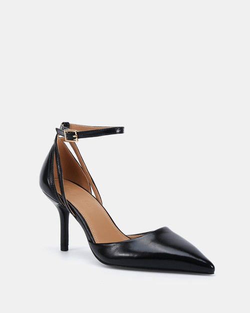 Maya Black Shiny Leather Heel & Wittner & Wittner Shoes