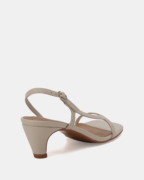 Narcisco Chalk Leather Heel & Wittner & Wittner Shoes