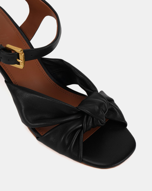 Moss Black Leather Heel & Wittner & Wittner Shoes