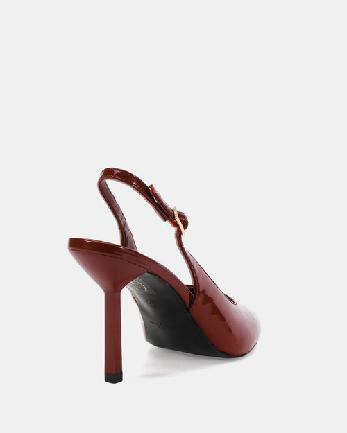 Nadia Crimson Red Patent Leather Slingback & Wittner & Wittner Shoes