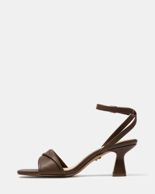 Martina Tawny Brown Leather Flared Heel & Wittner & Wittner Shoes