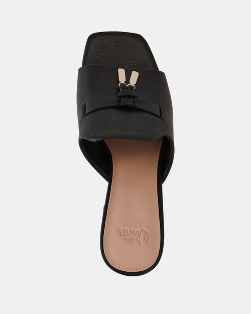 Mayse Black Leather Mule & Wittner & Wittner Shoes