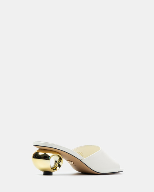 Myra Off White Leather Artistic Heel Mule & Wittner & Wittner Shoes