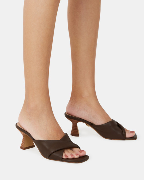 Marlee Syrup Leather Flared Heel Mule & Wittner & Wittner Shoes