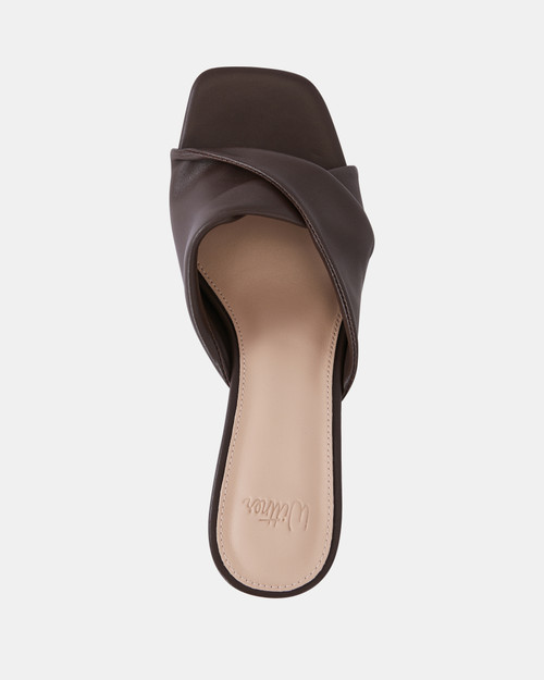 Marlee Syrup Leather Flared Heel Mule & Wittner & Wittner Shoes