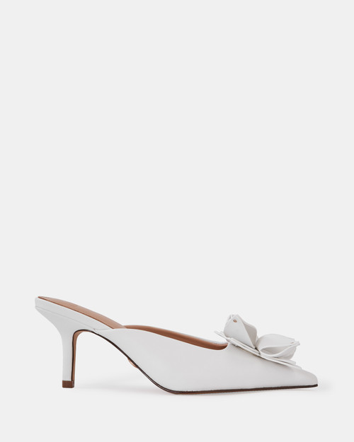 Lowe Optic White Leather Mule & Wittner & Wittner Shoes
