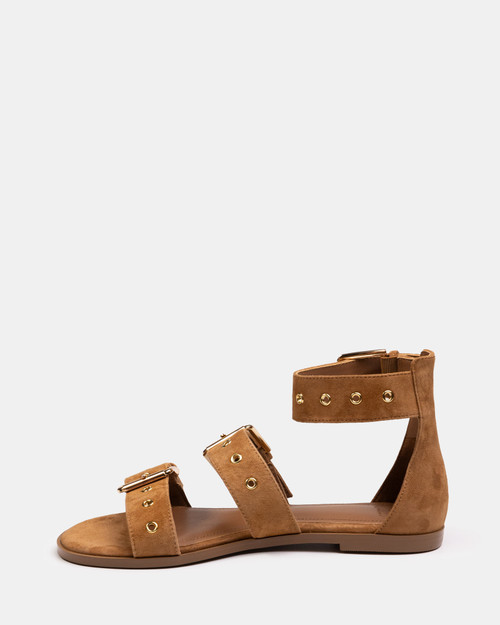 Elyssa Burnt Almond Suede Leather Sandal & Wittner & Wittner Shoes