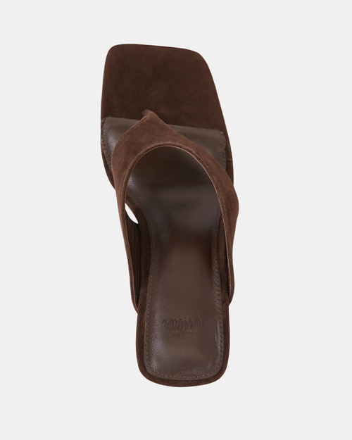 Perri Espresso Suede Leather Wedge Thong & Wittner & Wittner Shoes