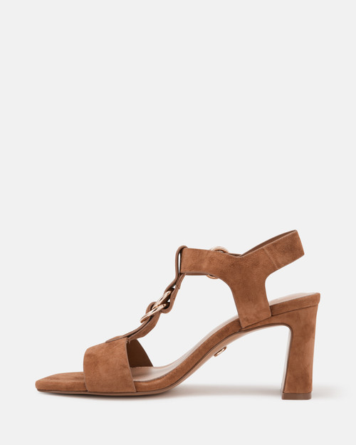 Posy Burnt Almond Suede Leather Slim Heel & Wittner & Wittner Shoes