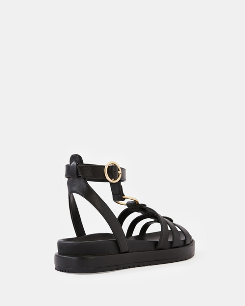 Bruna Black Leather Sandal & Wittner & Wittner Shoes