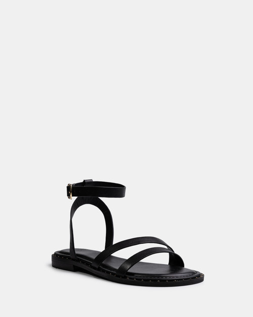 Crystina Black Leather Strappy Sandal & Wittner & Wittner Shoes