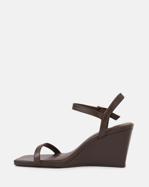 Prisca Ebony Leather Wedge & Wittner & Wittner Shoes