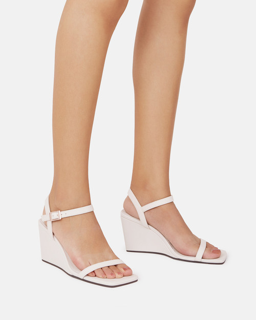 Prisca Vintage Ivory Leather Wedge & Wittner & Wittner Shoes