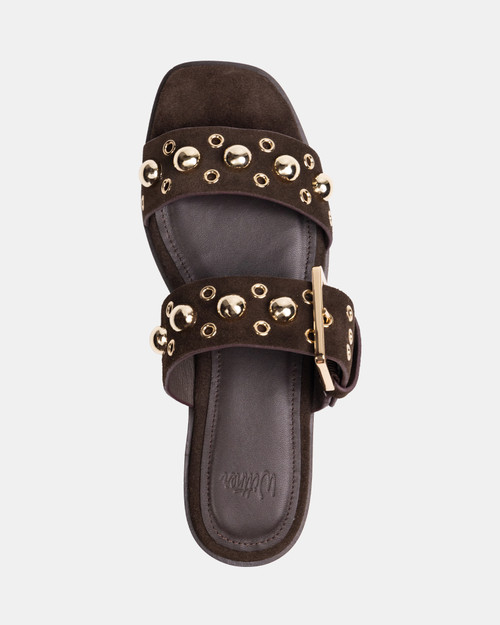 Dixee Ebony Suede Leather Sandal & Wittner & Wittner Shoes