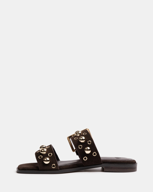 Dixee Ebony Suede Leather Sandal & Wittner & Wittner Shoes