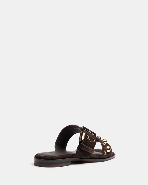 Dixee Ebony Suede Leather Sandal & Wittner & Wittner Shoes