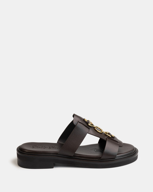 Nikola Chocolate Leather Sandal