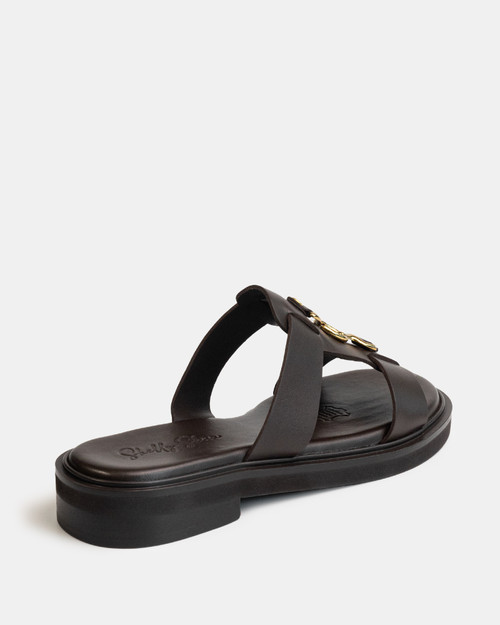 Nikola Chocolate Leather Sandal & Wittner & Wittner Shoes