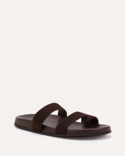 Adair Chocolate Suede Leather Sandal & Wittner & Wittner Shoes