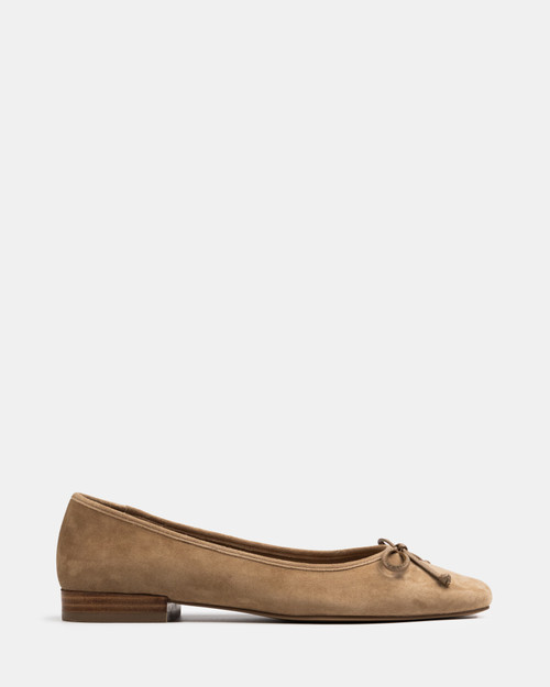Armenia Fawn Suede Leather Ballet Flat