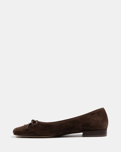 Armenia Hot Chocolate Suede Leather Ballet Flat & Wittner & Wittner Shoes