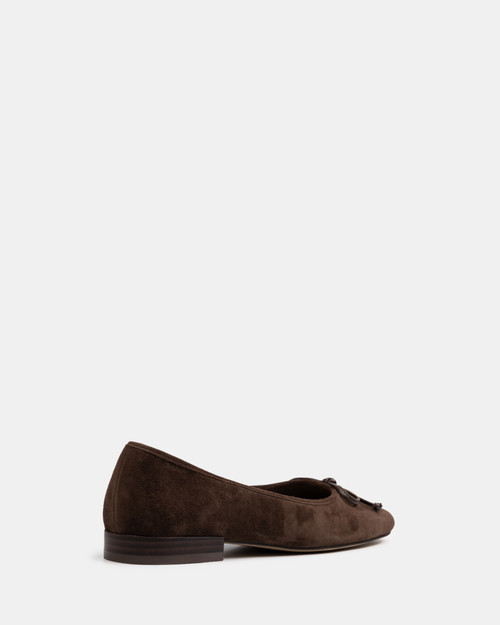 Armenia Hot Chocolate Suede Leather Ballet Flat & Wittner & Wittner Shoes