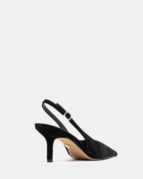 Leia Black Suede Leather Slingback & Wittner & Wittner Shoes