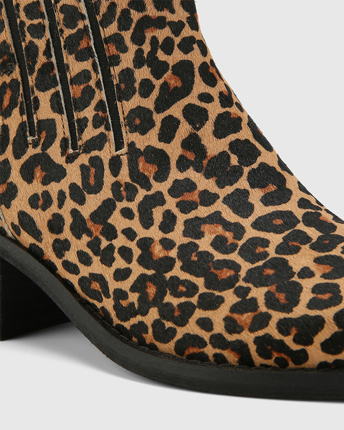 coach leopard print booties