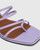 Jayson Lavender Leather Strappy Block Heel Sandal. 