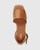 Krysta Tan Leather Espadrille Wedge Sandal. 