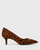 Neana Leopard Printed Hair On Leather Pointed Toe Kitten Heel. 