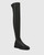 Dalbey Black Leather And Stretch Over The Knee Boot 