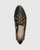 Heeva Black Nappa Leather Almond Toe Flat. 