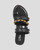 Idalah Black Leather Shell Detail Flat Sandal. 