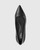 Delores Black Leather Pointed Toe Kitten Heel. 