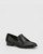 Dacey Black Leather Round Toe Loafer. 