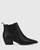 Starr Black Leather Western Chelsea Boot 